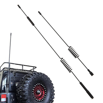 ShareGoo 2Pcs 7.68" & 11.4" Metal Antenna Simulation Decoration Accessories Compatible with Axial SCX10 90046 Traxxas TRX4 D90 D110 Tamiya CC01 1/10