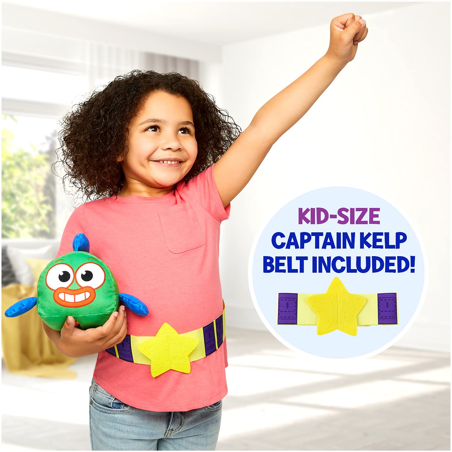 Baby Shark's Big Show! Reversible William Plush Flips Into Captain Kelp - Stuffed Animal Fish - Cute Plushies for Kids