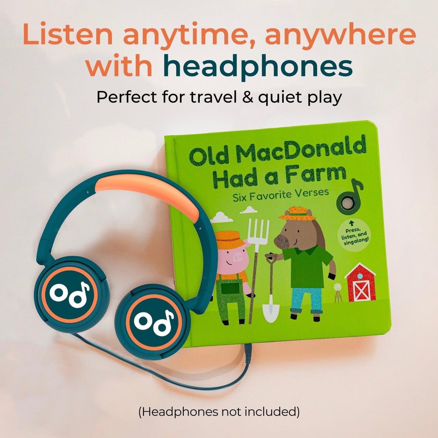 Cali's Books Old Macdonald Had a Farm Music Book for Toddlers 1-3 Years Old - Nursery Rhymes Musical Books, Interactive Baby Sound Book, Singing Toy