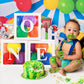 First Birthday Decorations for Boy Girls, ONE Balloon Boxes with Rainbow Balloons, ONE Blocks for Cartoon Watermelon Street Rainbow Theme Baby 1st