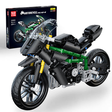 Mould King Motorcycle Kit Building Sets, 23002 Bike Model Kit Building Kit, Moto Building Toys for Creative Play and Display, Model Motorcycle Kits