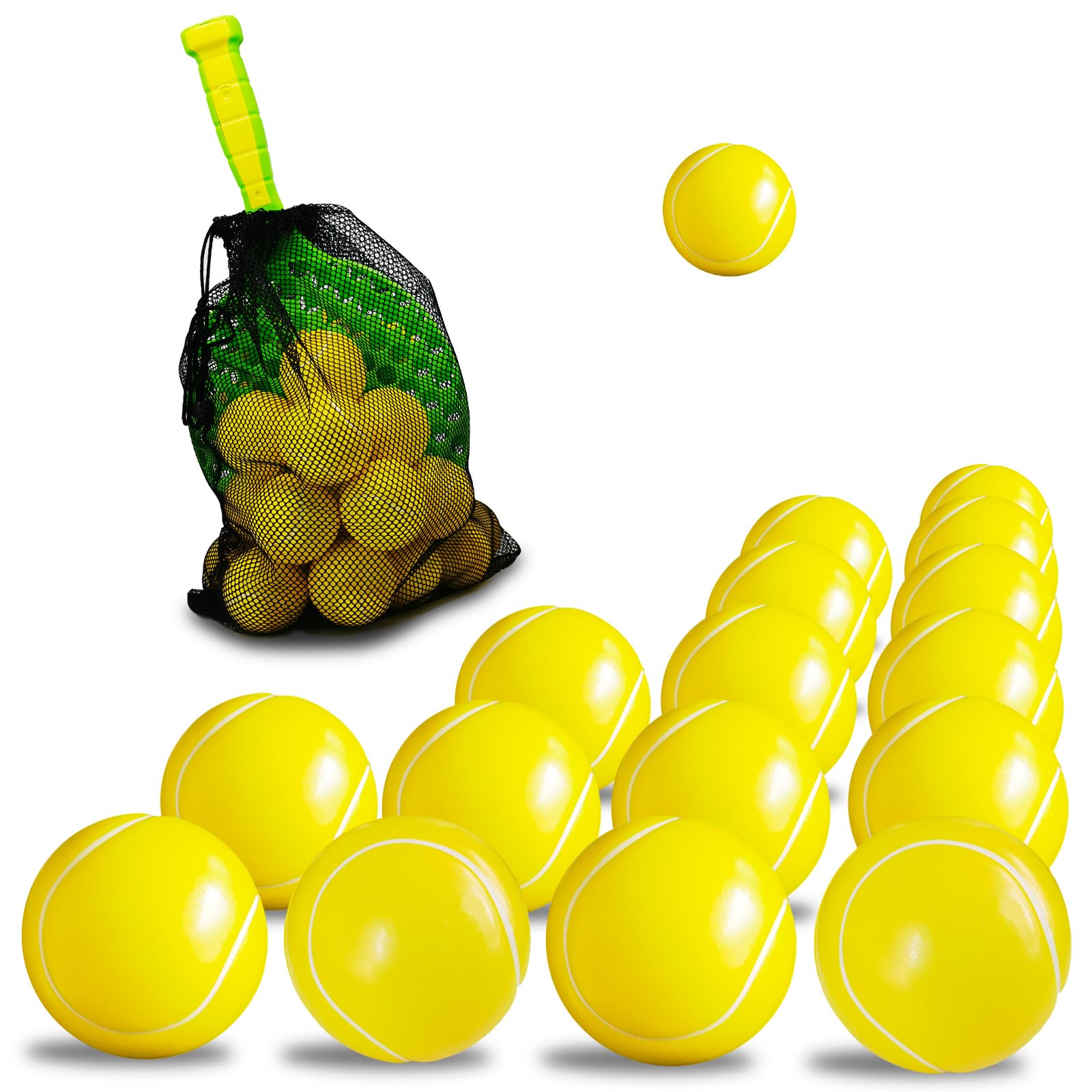 YESMARKS 24PCS Foam Baseballs, 2.4Inch Mini Baseballs, Sports Squeeze Balls, Soft Practice Baseball for Training, Kids Party Favor Toy, Sports Theme