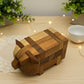 Pig Kumiki IQ Brain Teaser Wooden Puzzle - Disassemble and Rebuild This 3D Wooden Pig Shape 13 Pieces Puzzle