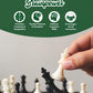 WE Games Best Value Tournament Chess Set - Includes 34 Chessmen, Roll Up Green Vinyl Chess Board, Storage Bag for Pieces, Instructions and Equalizer