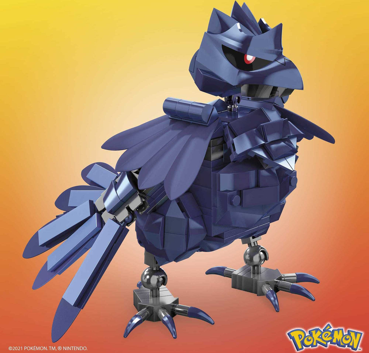 MEGA Corviknight Building Set With 340 Compatible Bricks and Pieces and Poké Ball, Toy Gift Set