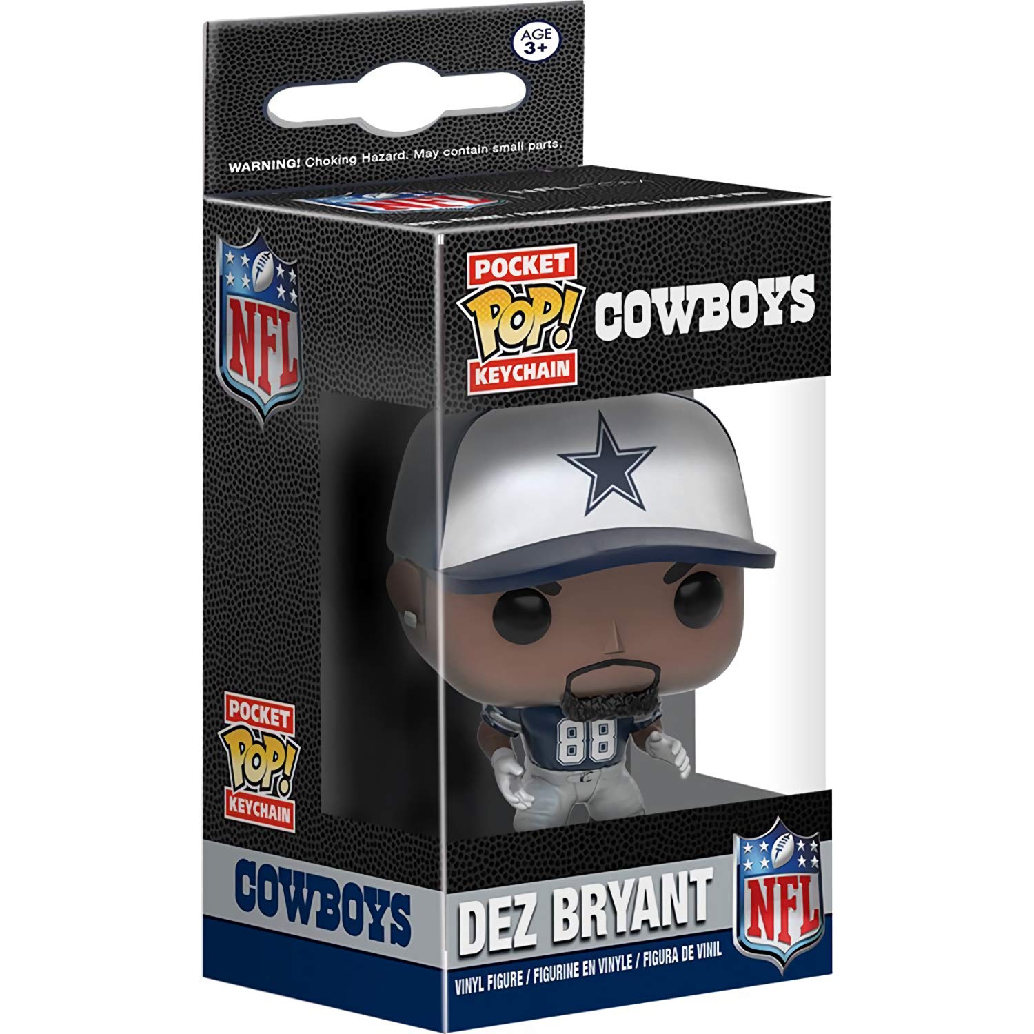 D e z B r y a n t [C o w b o y s ]: Pocket P o p ! Mini-Figural K e y c h a i n Bundle with 1 Compatible 'ToysDiva' Graphic Protector (10240 - B)