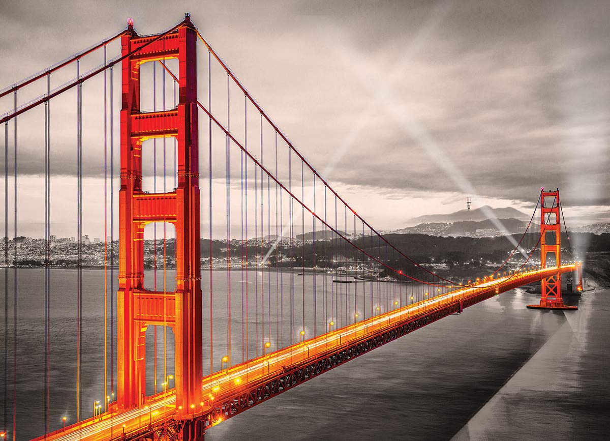 EuroGraphics San Francisco Golden Gate Bridge Puzzle (1000-Piece) (6000-0663) , Black