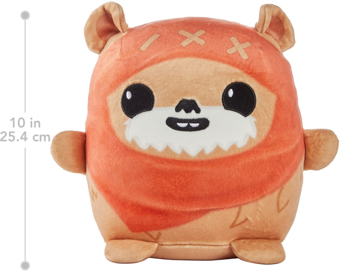Star Wars Cuutopia 10-inch Ewok Plush, Soft Rounded Pillow Doll, Collectible Gift for Kids & Fans Ages 3 Years Old & Up