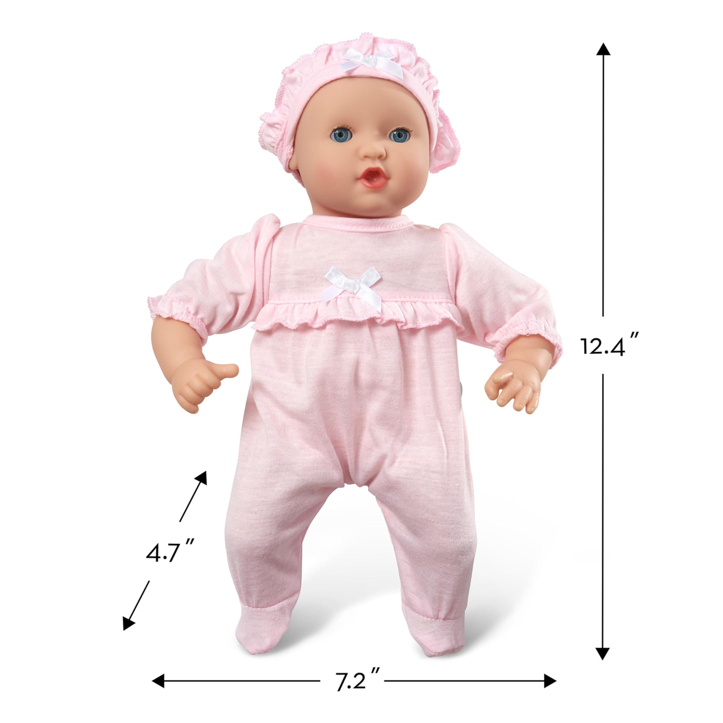 Melissa & Doug Mine to Love Jenna 12" Soft Body Baby Doll with Romper, Hat