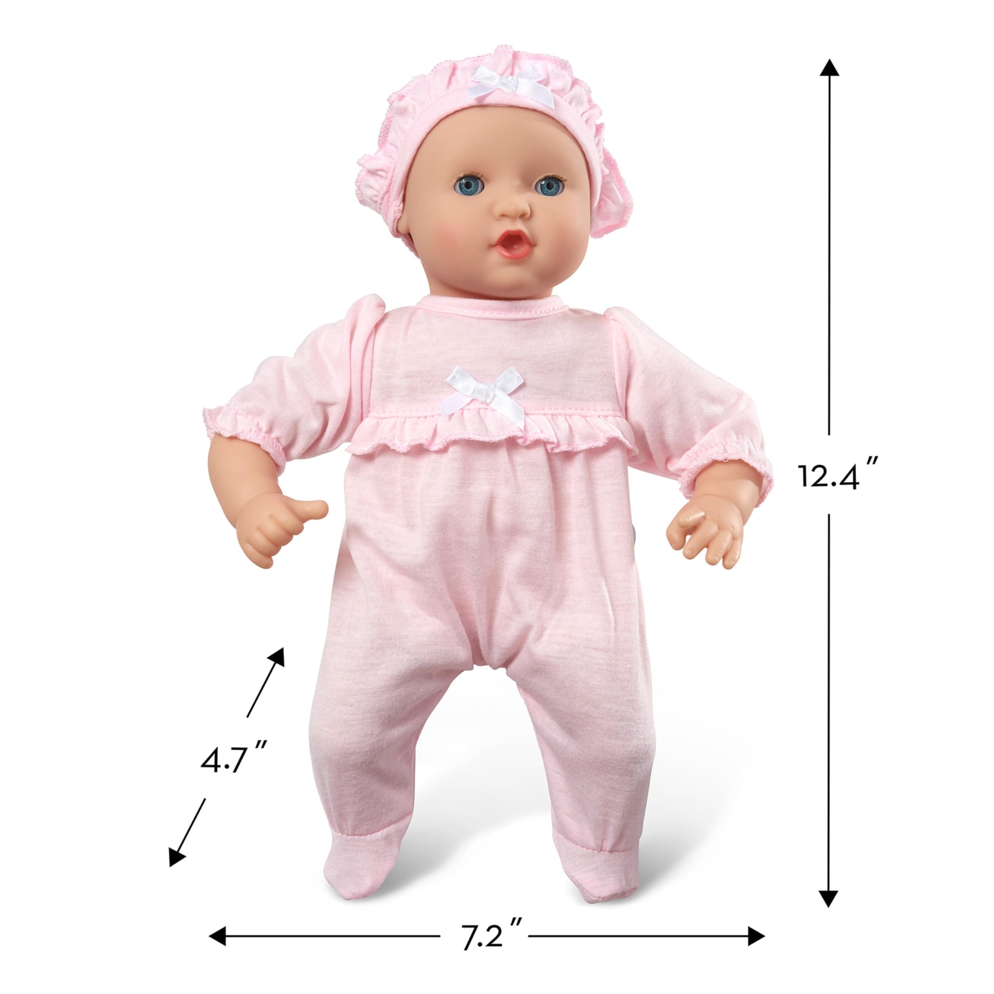 Melissa & Doug Mine to Love Jenna 12" Soft Body Baby Doll with Romper, Hat