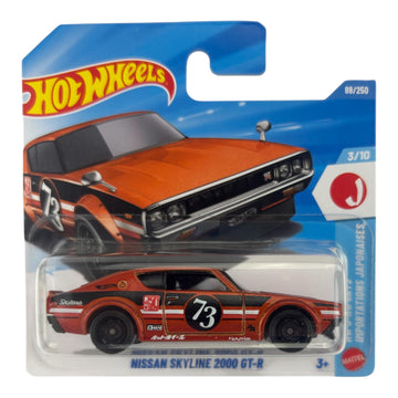 Hot Wheels Nissan Skyline 2000 GT-R [Orange] J-Imports 3/10, 88/250, 1:64 Scale Diecast Toy Vehicle