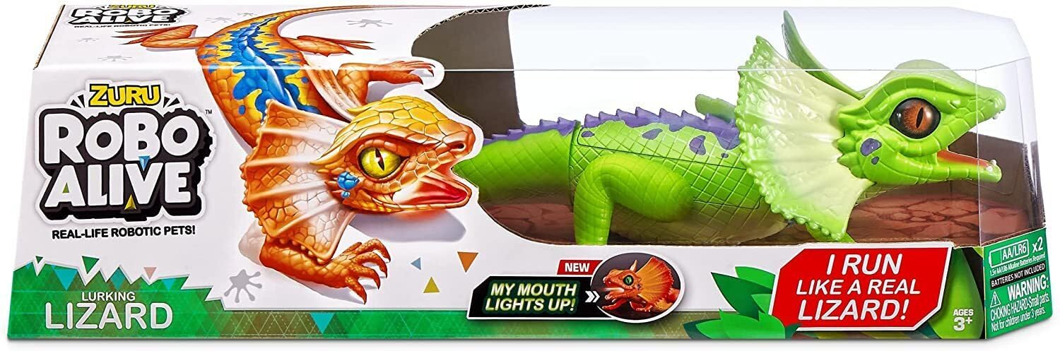 Robo Alive Frilled Neck Lizard Robotic Pet Figure [Green]