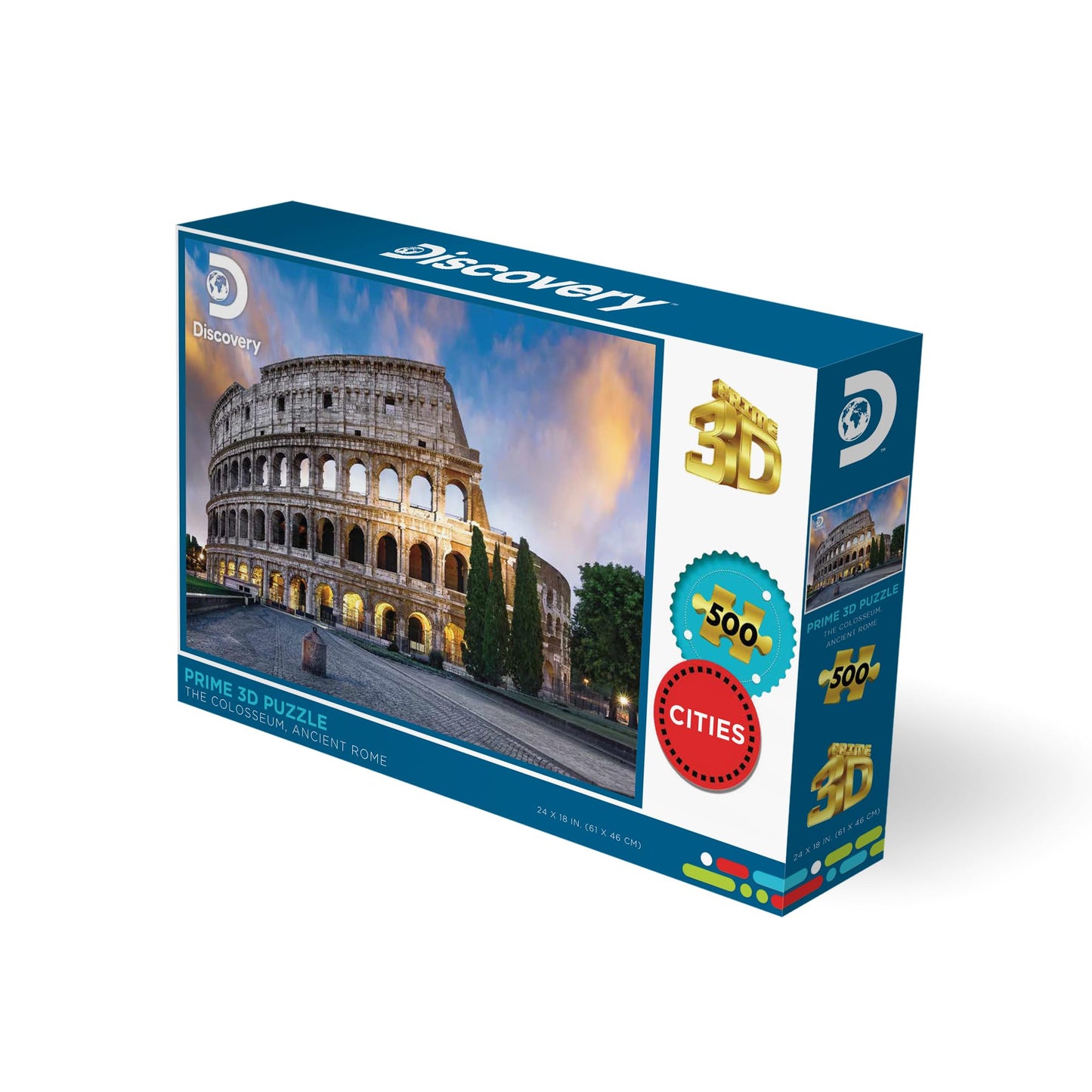 Prime 3D | Discovery | Landmarks | 500 Piece 3D Jigsaw Puzzle for Adults & Kids | Finished Size 24" x 18" | Challenging & Fun for Adults, Kids