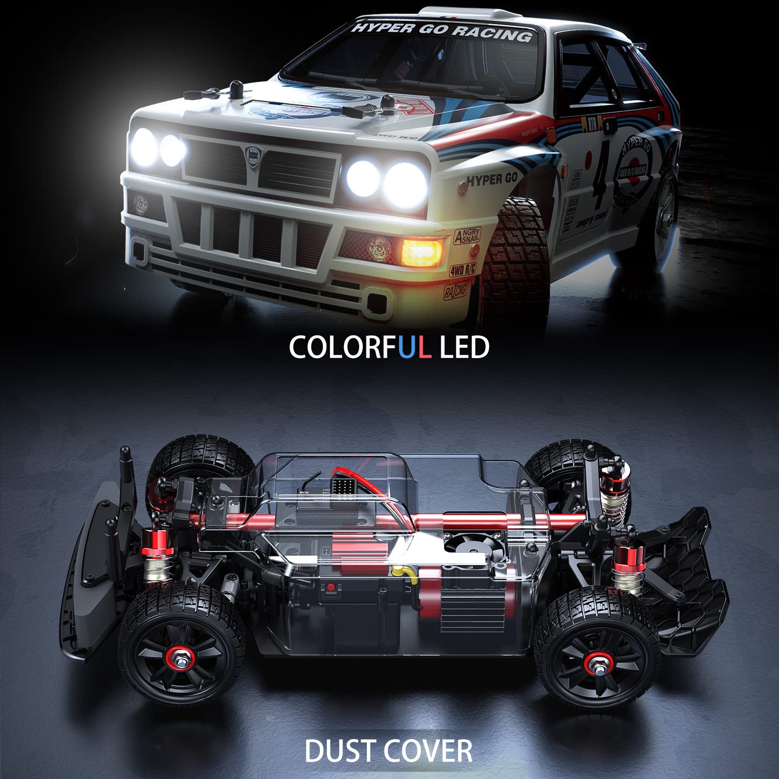 TesPower Mjx Hyper go Brushless Rc Cars 14302, 4wd Rc Car All-Road RC Drift Car,1/14 High Speed Electric Rc Cars Drift for Adults