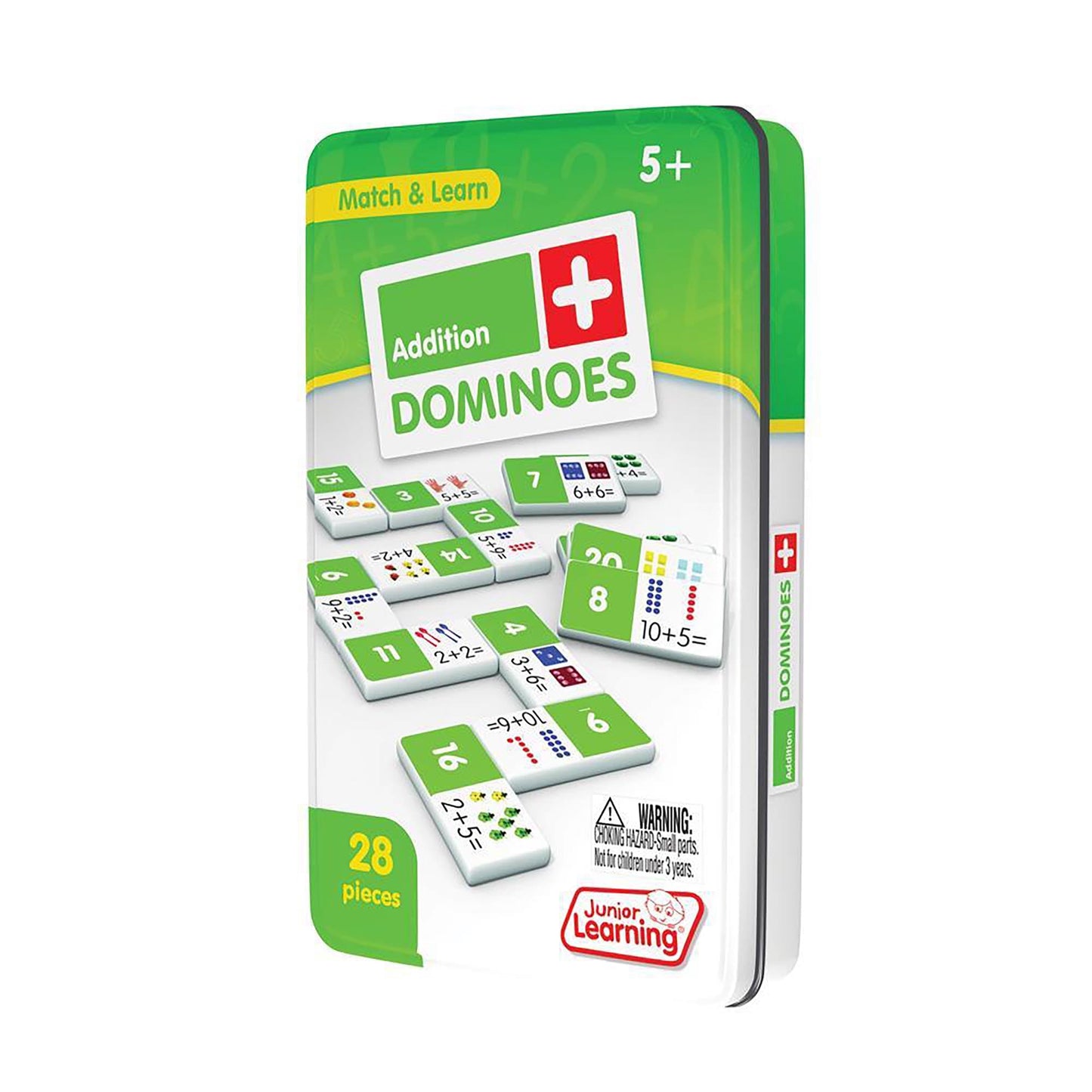 Junior Learning JL481 Addition Dominoes, Multi 7.8 H x 4.7 L x 1.5 W,White