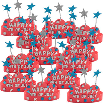 Fun Express Patriotic Crown Craft Kit - Makes 12