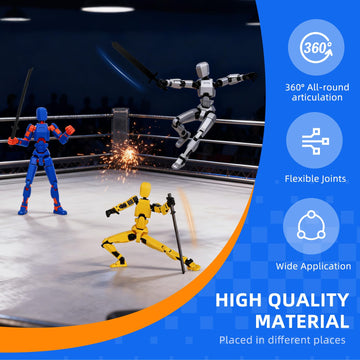 Pthjswj T13 Action Figure Set, 8PCS Already Assembled, Movable Multi-Joints