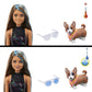 Barbie Color Reveal Totally Neon Fashions Doll with Blue-Streaked Brunette Hair & 25 Surprises Including Color Change, Gift for Kids