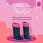 Glitter Girls - Rainy Day Shine! - 14-Inch Doll Accessories - Blue Glitter Rain Boots - Pink Knit Trim - Accessories for 14-Inch Dolls - Toy