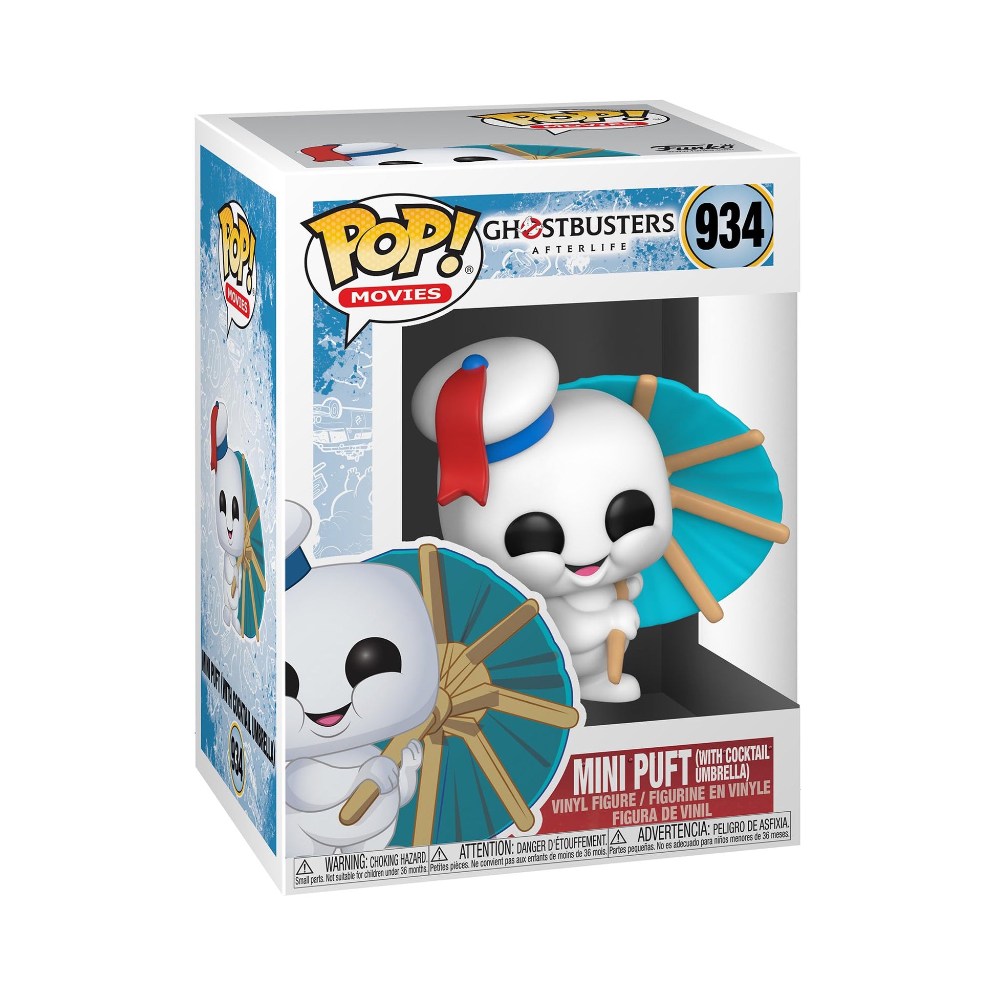 Funko POP Movies: Ghostbusters Afterlife - Mini Puft with Cocktail Umbrella,Multicolor,3.75 inches,48490