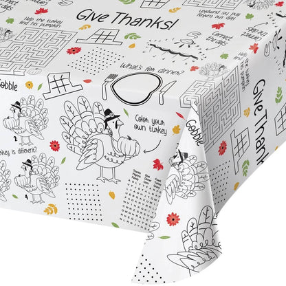 Paper Activity Happy Thanksgiving Tablecover