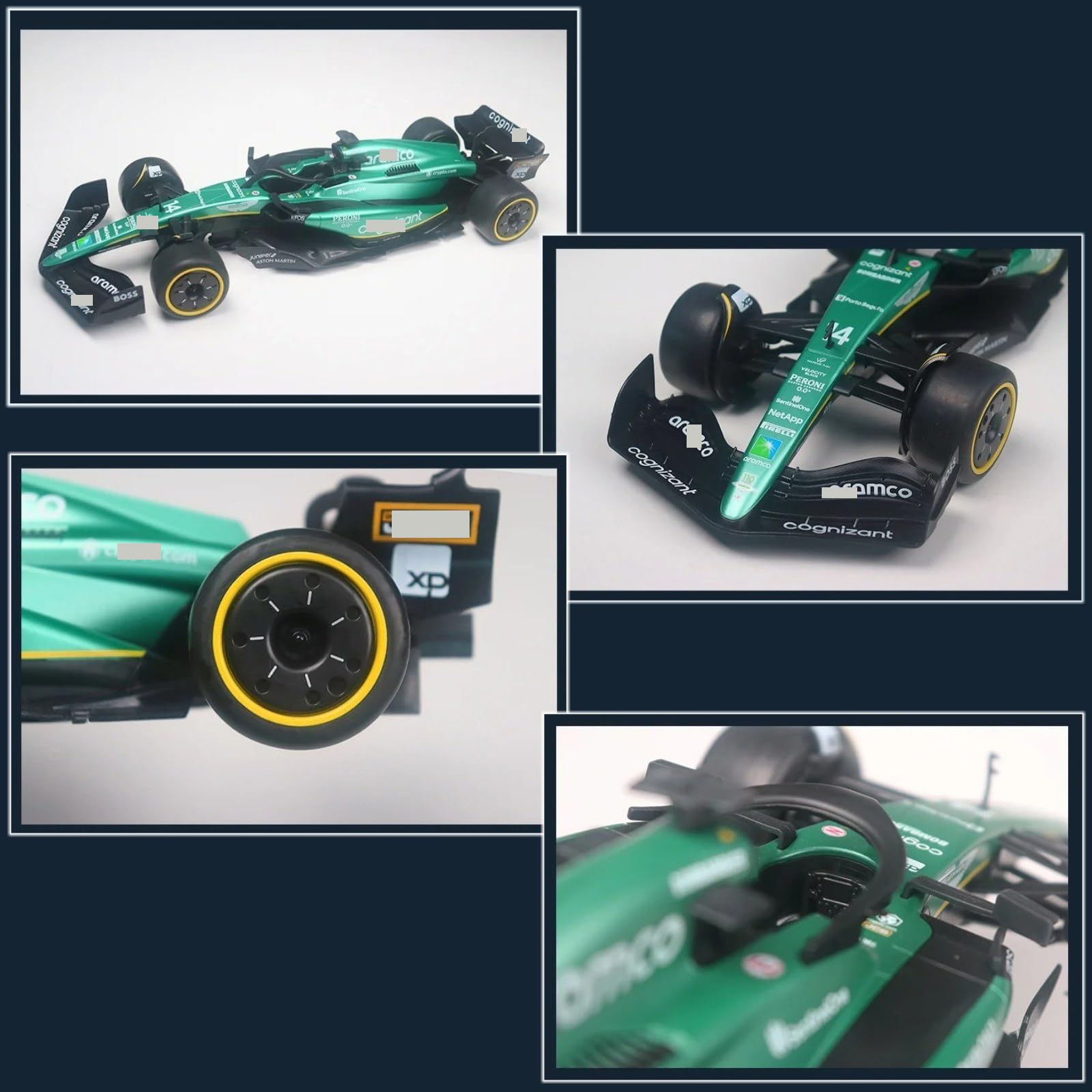 HTLNUZD 2024 New 1/14 Scale F1 AMR24#14 Formula 1 Remote Control Car Simulation Alloy Model | Adult Collector Edition | Premium Gift for Racing