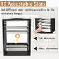 Miniature Storage Case for Collectibles Miniatures, Wooden Miniature Display Cases with 5 Trays, Transparent Front and Back for Better Display