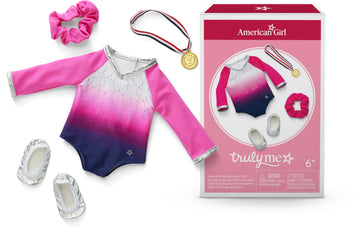 American Girl, Truly Me, Beam with Pride Gymnastics Outfit, Doll Clothes, for 18-inch Dolls, 4pcs, Ages 6+