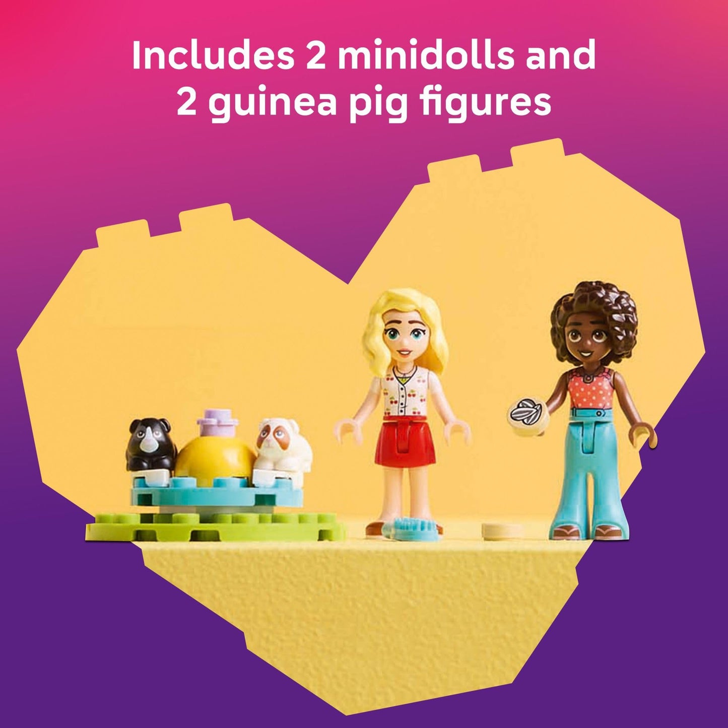 LEGO Friends Guinea Pig Playground - Building Toy Pretend Play Set for Kids, Girls and Boys, Ages 5+ - with 2 Minidolls and 2 Animal Toys - Gift Idea