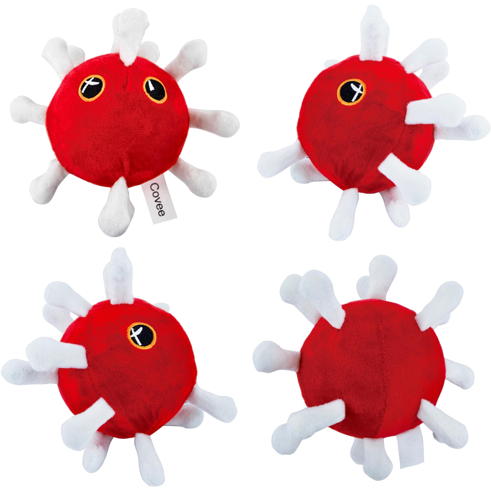 TradeInc Enterprises Covee Get Well Soon Virus Toy Cute Squishy Plushie Stuffed Sensory Plush Fuzzy Toys