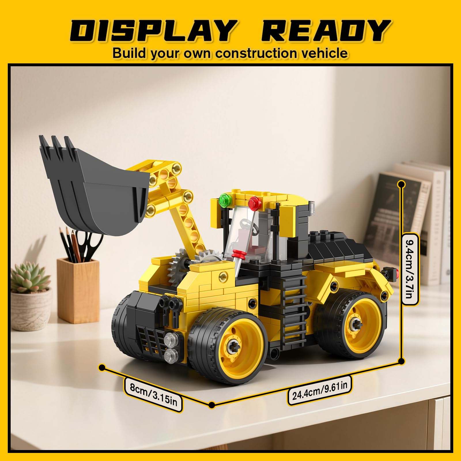 Mould King City Technik Wheel Loader Builidng Sets, MOC Construction Toy for boy Age 8-12, Engineering Farm Vehicle Model Kits with Articulated