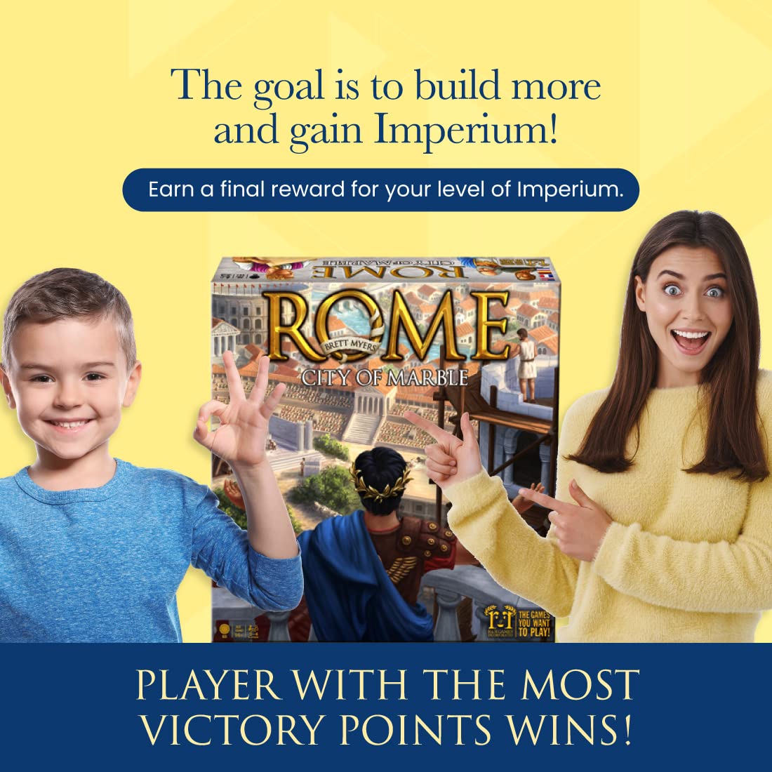 R&R Games Rome: City of Marble Game: A Strategic Tile-Laying Game for Family Night