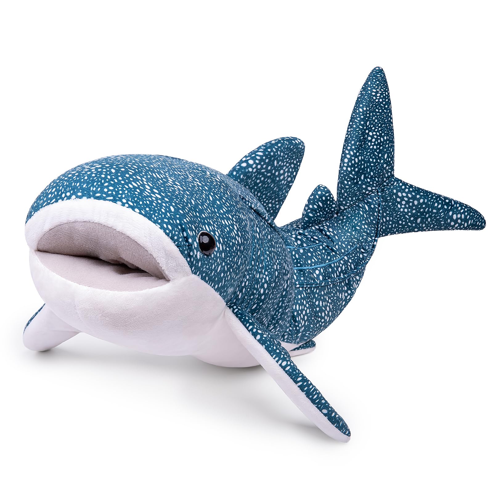 ZHONGXIN MADE Simulation Great Whale Shark Plush Toy - Realistic 20.5" Long Lifelike Blue Texture Whale Shark Stuffed Toys, Super Soft Ocean Sea