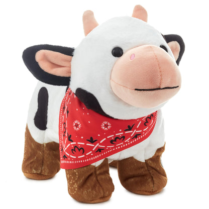 Hallmark Singing Cow Plush Toy with Motion (Boot Scootin' Boogie) Gift for Kids, Friends, Animal Lovers, Easter Gifts for Kids