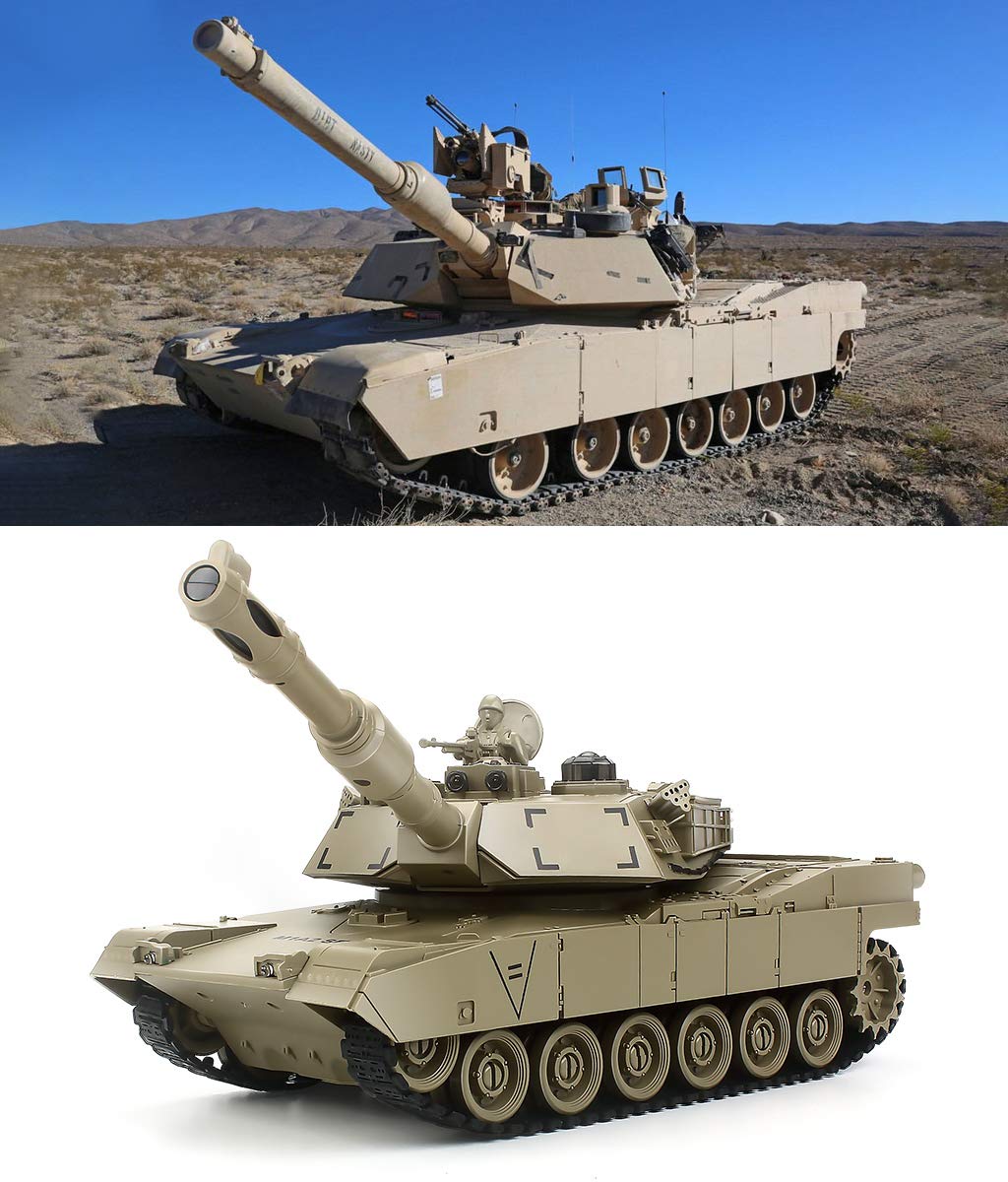 BEAURE Rc Tanks,1:28 WW2 M1A2 America Army Tank Toys for Boys,9 Channels Remote Control Cars with Sound and Light, RC Military Truck Vehicle for Kids