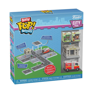 Funko Pop! Bitty City: Starter Set - Mayor & Newsletter Boy - City Collection - Includes Fire Truck and City Hall - Mix and Match - Toys for Kids &