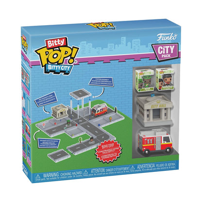 Funko Pop! Bitty City: Starter Set - Mayor & Newsletter Boy - City Collection - Includes Fire Truck and City Hall - Mix and Match - Toys for Kids &