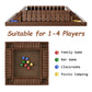 PRIMBARBER Shut The Box Game Wooden 1 2 3 4 Players Shut The Box Board Games with 8 Dice Math Addition and Pub Close The Box Game Wodden for Kids