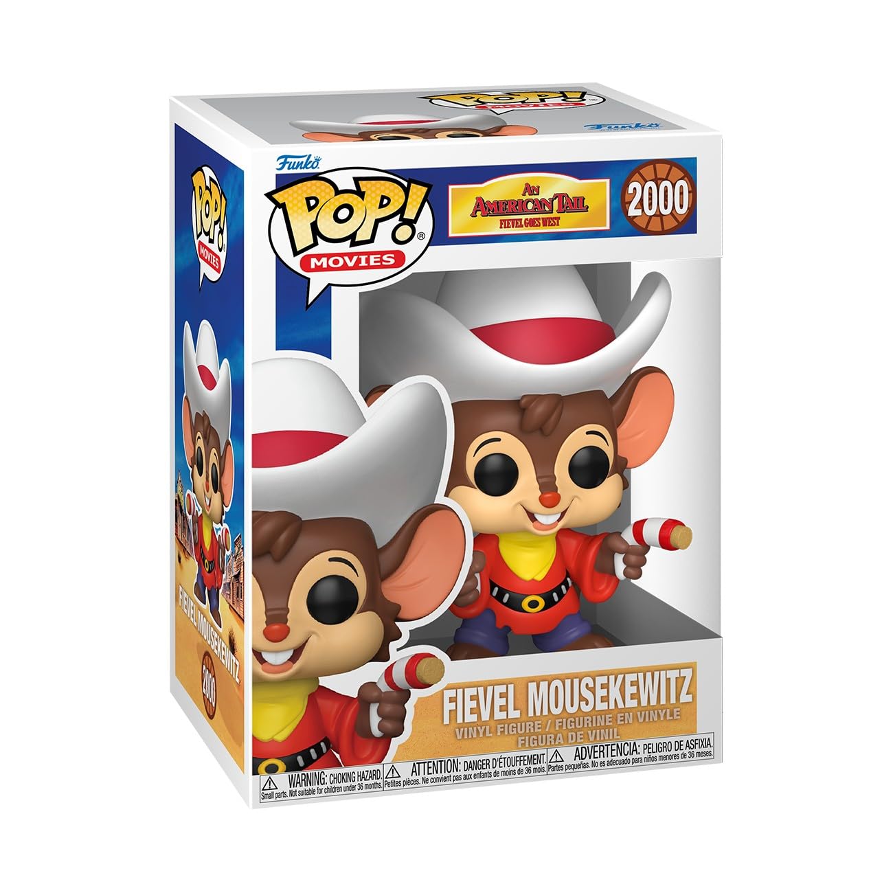 Funko Pop! Animation: an American Tail: Fievel Goes West - Fievel Mousekewitz - Collectable Vinyl Figure - Gift Idea - Official Merchandise - Toys