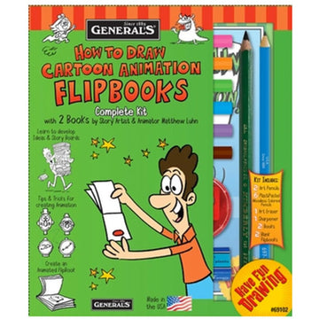 General Pencil 69102 How to Draw Cartoon Flip Books Kit
