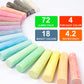 feela Jumbo Sidewalk Chalk, 72 Pack Non-Toxic Outdoor Chalk Set For Kids, 18 Colors