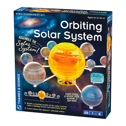 Thames & Kosmos Orbiting Solar System STEM Kit | Build a Rotating Solar System Model | Planets Revolve Using a Windup Motor | Explore Gear Ratios |