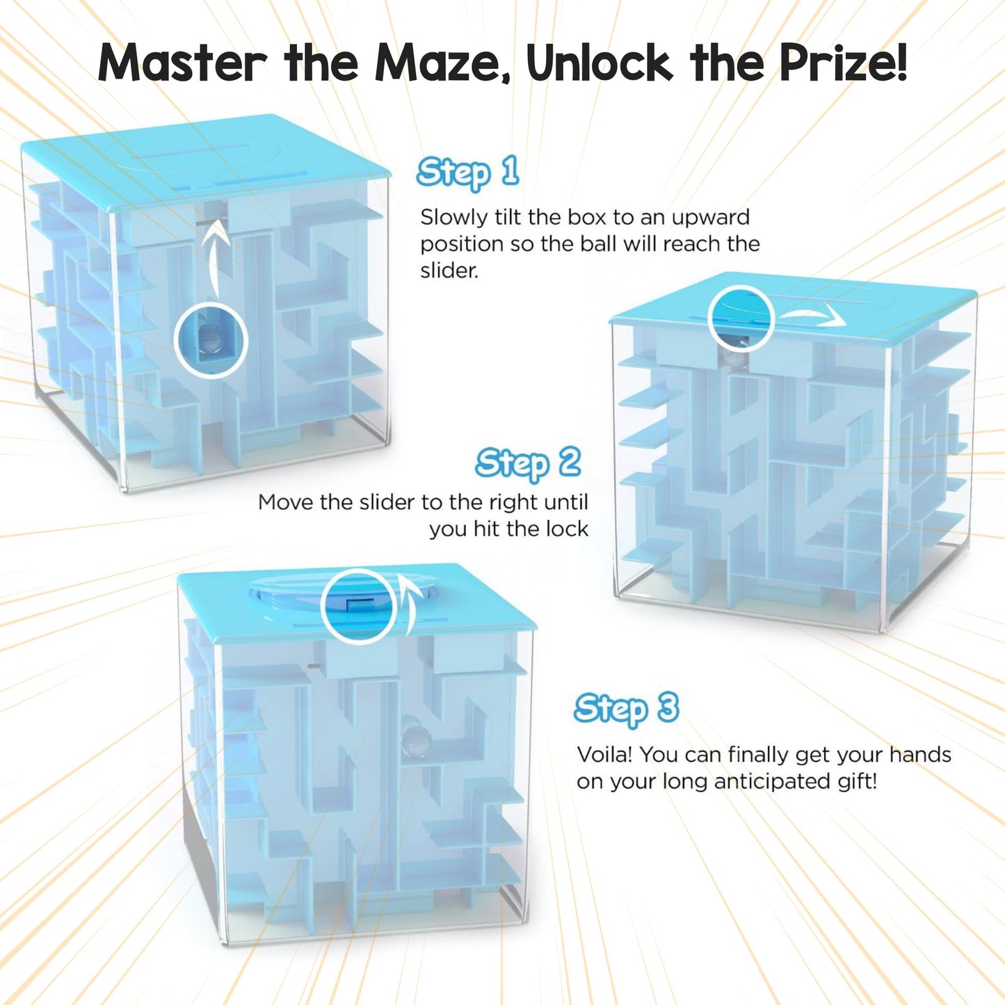 Money Gift Box Puzzle - Most Fun & Annoying Mystery for Adults, Money Box for Cash Gift Pull for Kids, Money Maze Puzzle for Adults Cash for Kids