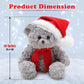 Made By Aliens Christmas Duffy Teddy Bear Stuffed Animal - Adorable Xmas Plush Toy with Hat and Scarf - Soft and Cuddly Winter Companion for Kids