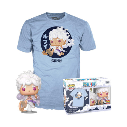 Funko Pop! & TEE: One Piece - Luffy Fifth Gear - S - T-Shirt - Clothes with Collectable Vinyl Figure - Gift Idea - Toys and Short Sleeve Top for