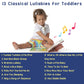 LEARNING BUGS Bedtime Songs - 13 Timeless Lullabies for Little Ones, Musical Books for Toddlers, 28-Button Music Book, Musical Toys for Toddlers 1-3