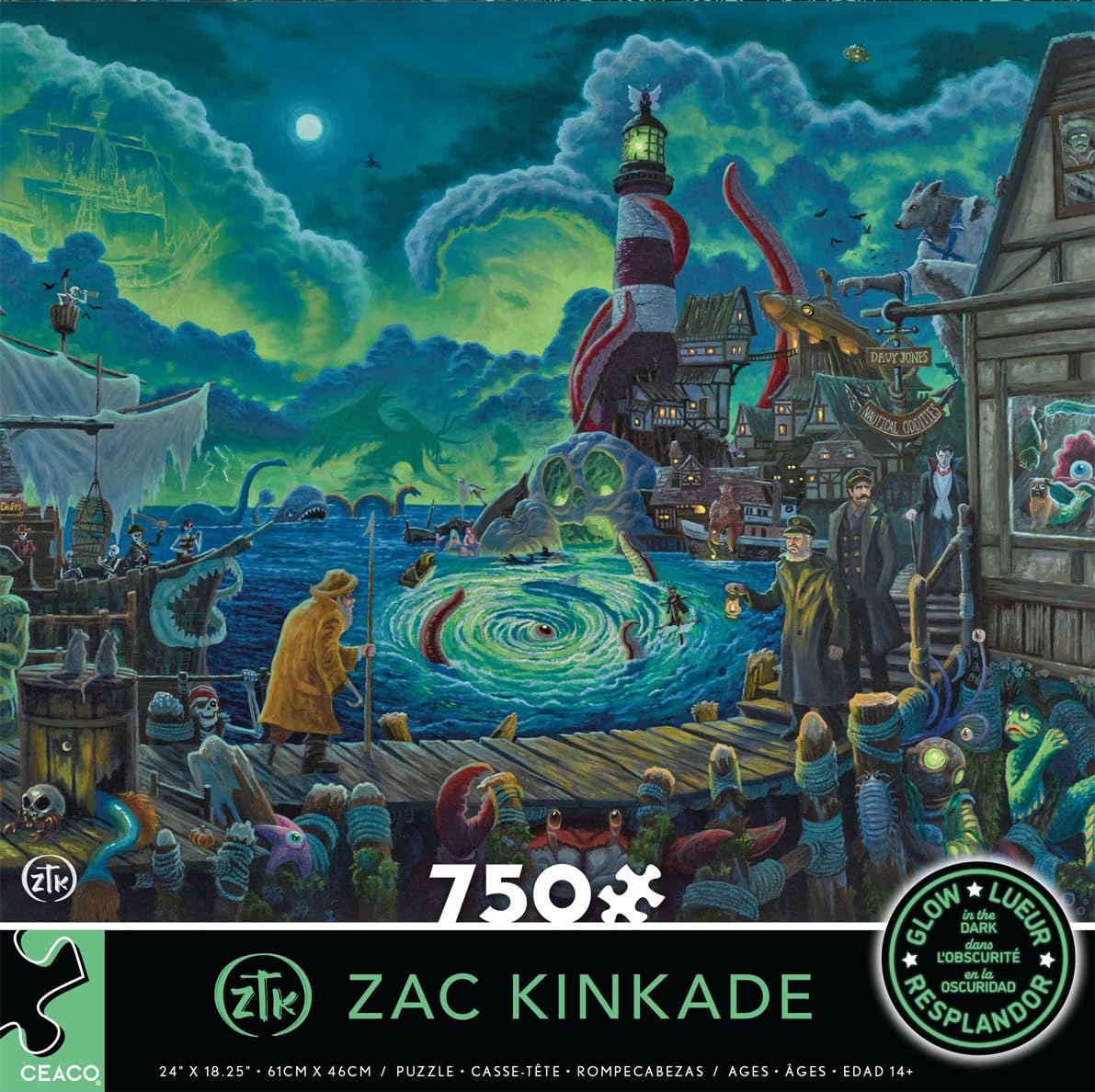 Ceaco - Zak Kinkade Halloween at Horror Harbor - 750 Piece Jigsaw Puzzle