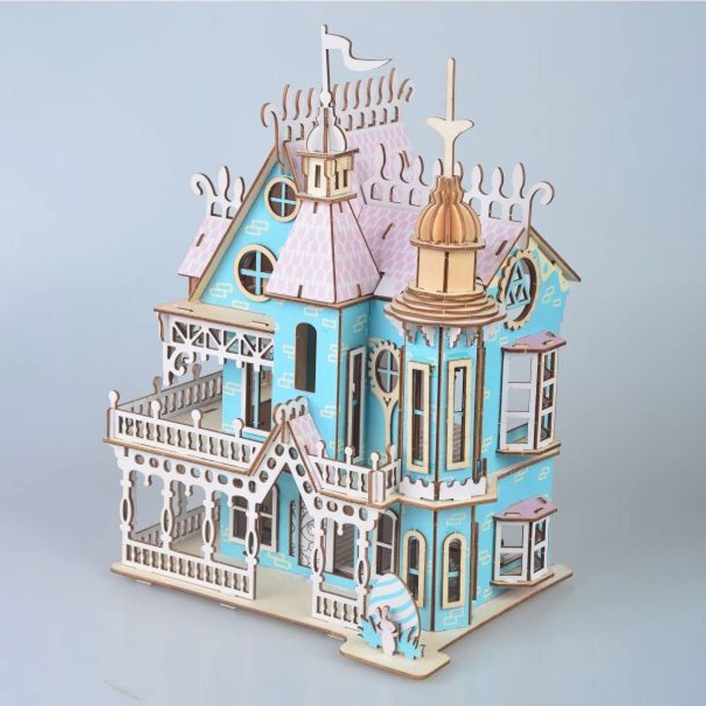 3D Puzzle Dollhouse for Kids, 3D Jigsaw Dollhouse Puzzle for Girls - Educational Paper Craft Toys for Game Xmas Birthday Easter Gifts, Easy