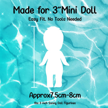 Kaitiaki 5PCS Mini Floaties for Sonny Angel, Cute Resin Swim Rings Accessories Fits 3 Inch Dolls, Decorative Display Props Clothes for Collectors