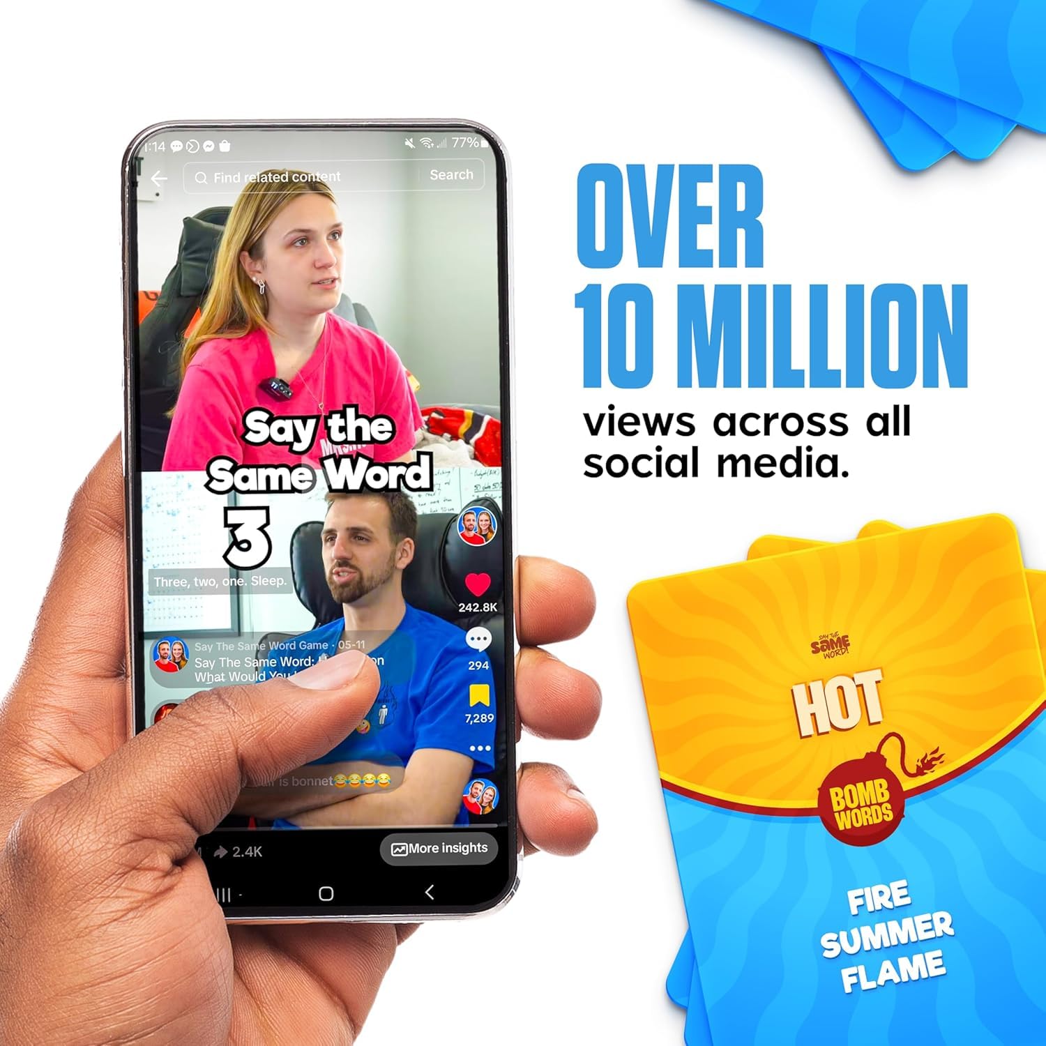 Say The Same Word Fast-Paced Party 120 Word Card Game for Families, Couples & Friends-Fun, Easy-to-Learn Games for Boredom, Game Night, Social
